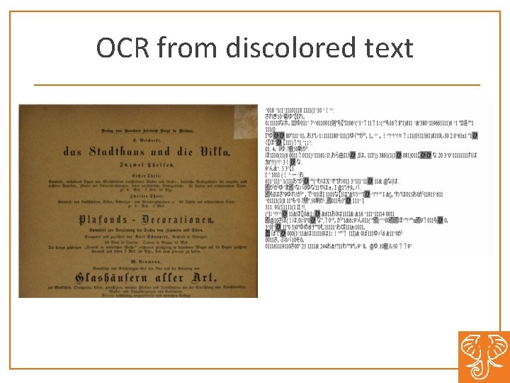 OCR from discolored text 