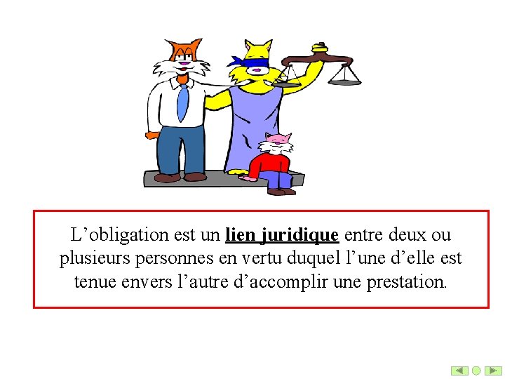 L’obligation est un lien juridique entre deux ou plusieurs personnes en vertu duquel l’une