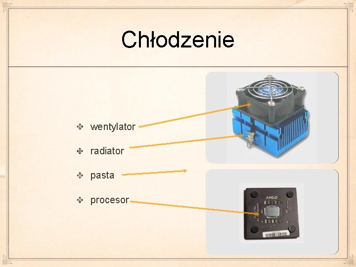 Chłodzenie wentylator radiator pasta procesor 