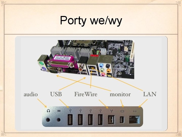 Porty we/wy 