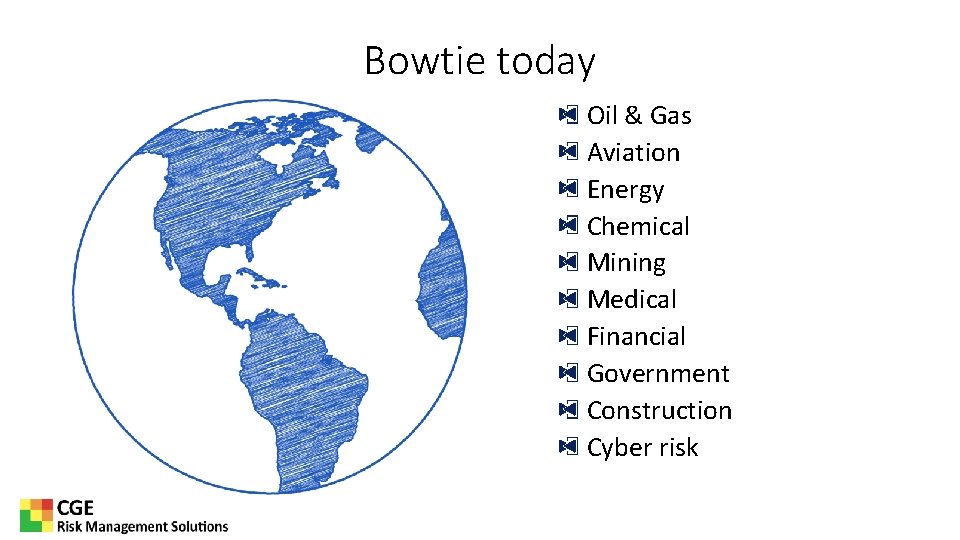 Bowtie today Oil & Gas Aviation Energy Chemical Mining Medical Financial Government Construction Cyber