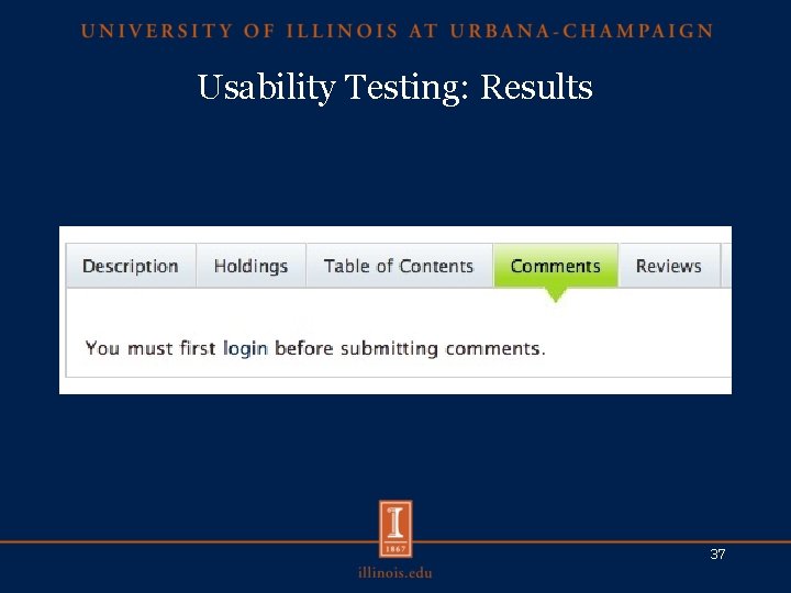 Usability Testing: Results 37 
