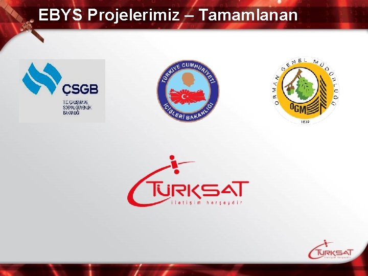 EBYS Projelerimiz – Tamamlanan 