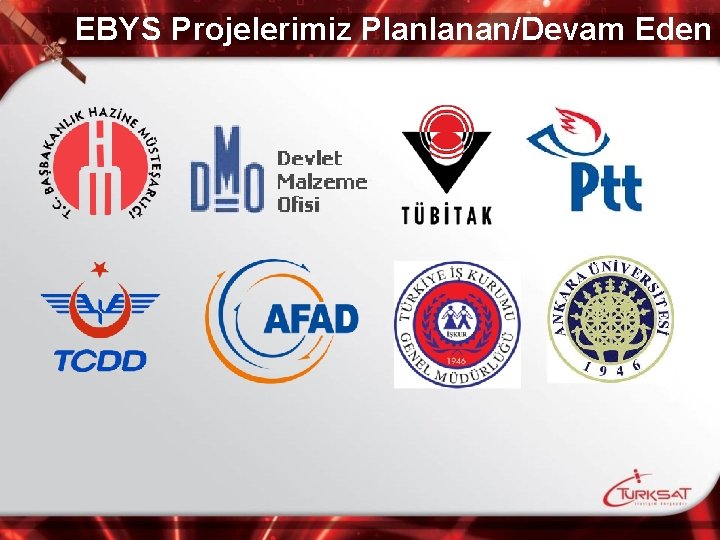 EBYS Projelerimiz Planlanan/Devam Eden 