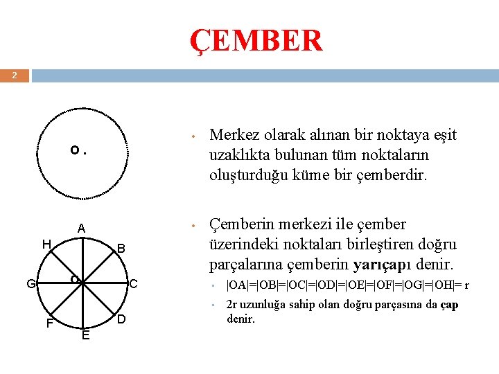 ÇEMBER 2 • O. • A H B O. G F C D E