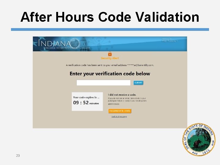 After Hours Code Validation 23 