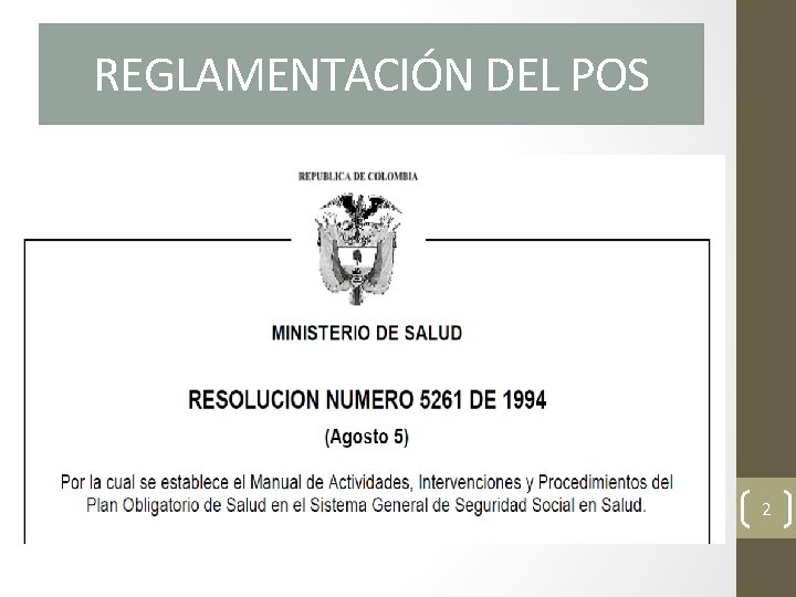 REGLAMENTACIÓN DEL POS 2 