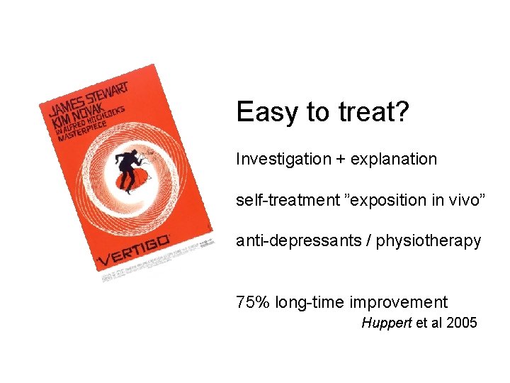 Easy to treat? Investigation + explanation self-treatment ”exposition in vivo” anti-depressants / physiotherapy 75%