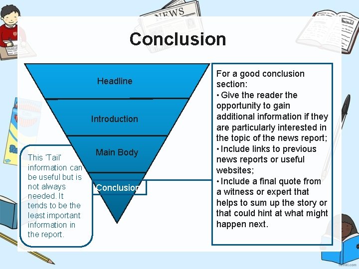 Conclusion Headline Introduction This ‘Tail’ information can be useful but is not always needed.