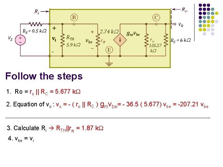 v. S RS = 0. 5 k + vi RTH 5. 9 k 2.