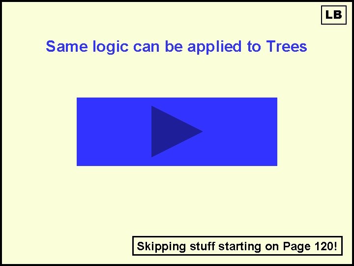 LB Same logic can be applied to Trees Skipping stuff starting on Page 120!