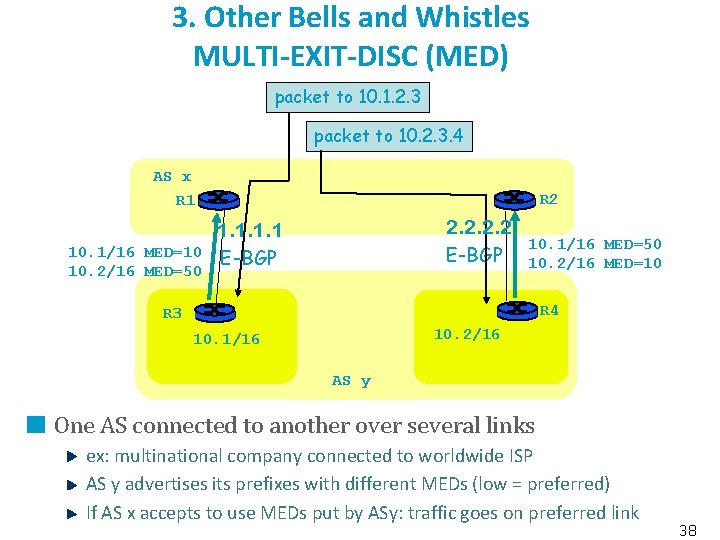 3. Other Bells and Whistles MULTI-EXIT-DISC (MED) packet to 10. 1. 2. 3 packet