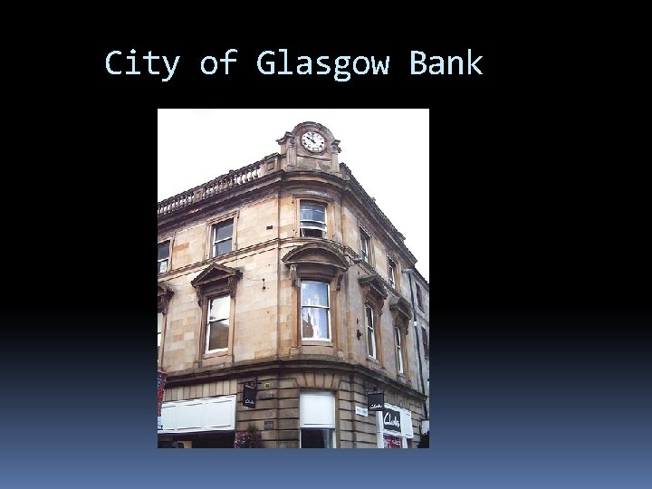 City of Glasgow Bank 