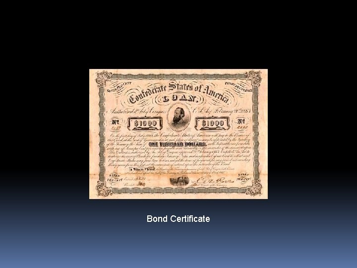 Bond Certificate 