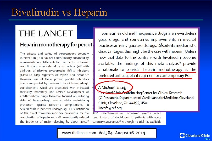 Bivalirudin vs Heparin AML 