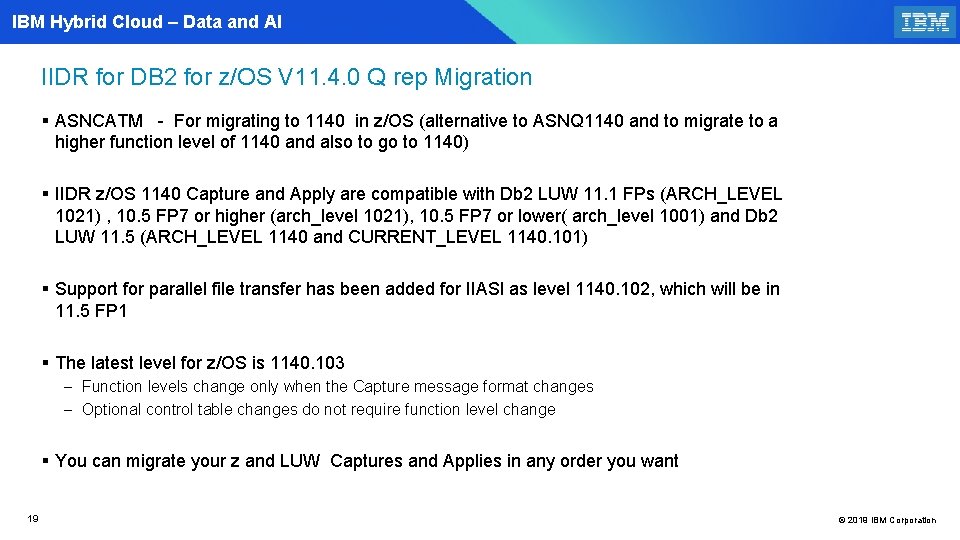IBM Hybrid Cloud – Data and AI IIDR for DB 2 for z/OS V