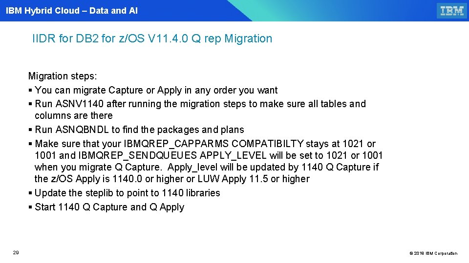 IBM Hybrid Cloud – Data and AI IIDR for DB 2 for z/OS V