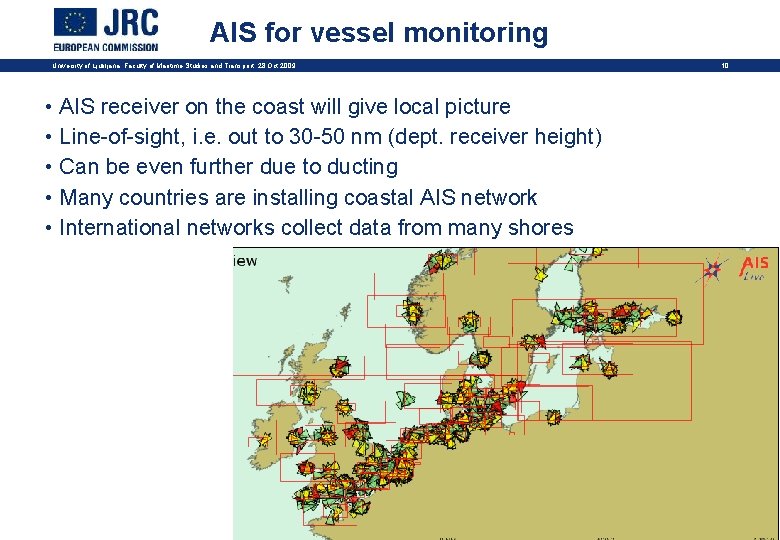 AIS for vessel monitoring University of Ljubljana, Faculty of Maritime Studies and Transport, 28