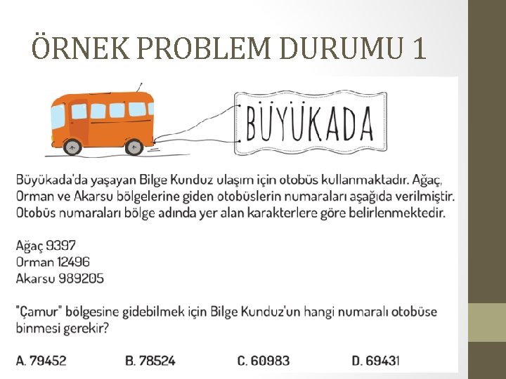 ÖRNEK PROBLEM DURUMU 1 