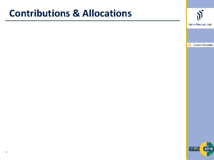 Contributions & Allocations 6 