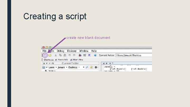 Creating a script create new blank document 