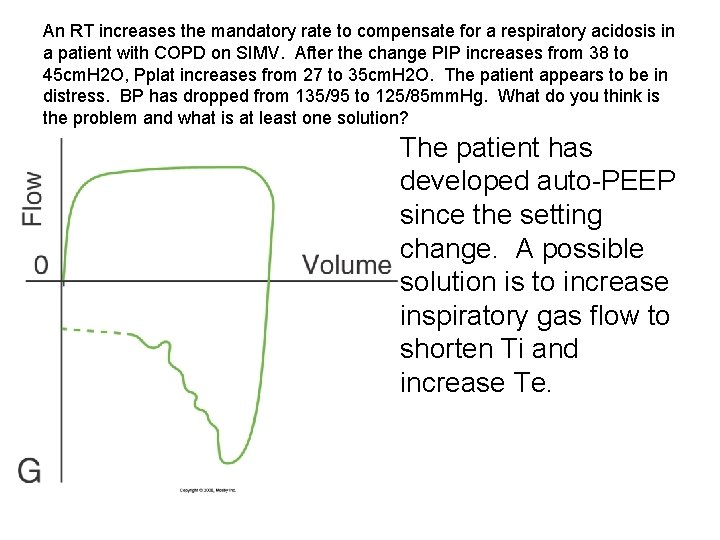 An RT increases the mandatory rate to compensate for a respiratory acidosis in a