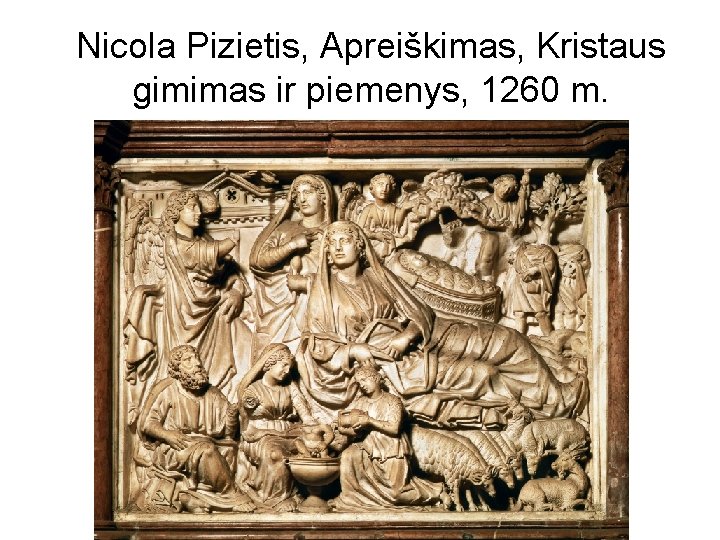 Nicola Pizietis, Apreiškimas, Kristaus gimimas ir piemenys, 1260 m. 