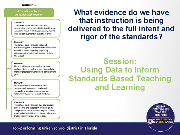 What evidence do we have that instruction is being delivered to the full intent