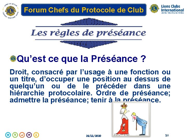 Forum Chefs du Protocole de Club Qu’est ce que la Préséance ? Droit, consacré