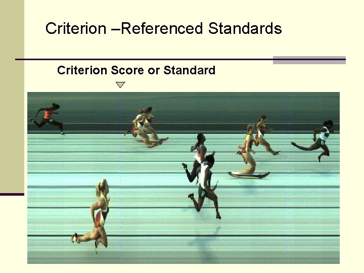 Criterion –Referenced Standards Criterion Score or Standard 