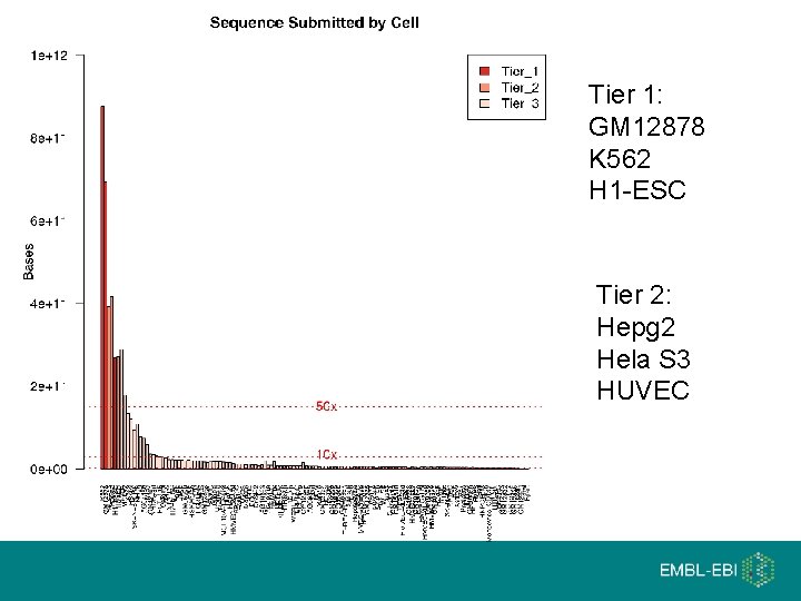 Tier 1: GM 12878 K 562 H 1 -ESC Tier 2: Hepg 2 Hela