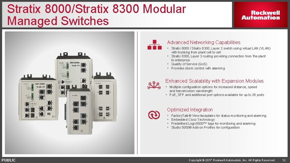 Stratix 8000/Stratix 8300 Modular Managed Switches Advanced Networking Capabilities • Stratix 8000 / Stratix