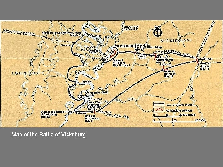 Map of the Battle of Vicksburg 