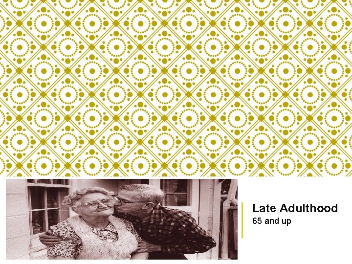 Late Adulthood 65 and up 