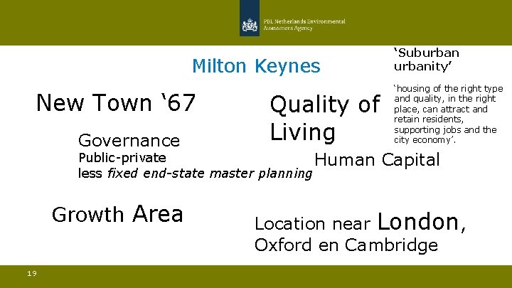 Milton Keynes New Town ‘ 67 Governance Quality of Living ‘Suburbanity’ ‘housing of the