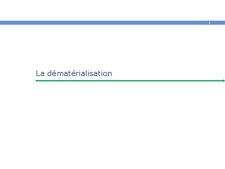 4 La dématérialisation 