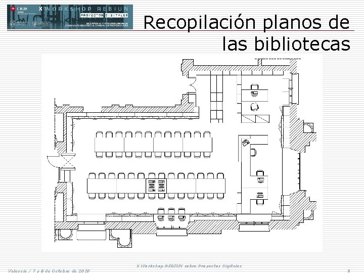 Recopilación planos de las bibliotecas Valencia / 7 y 8 de Octubre de 2010