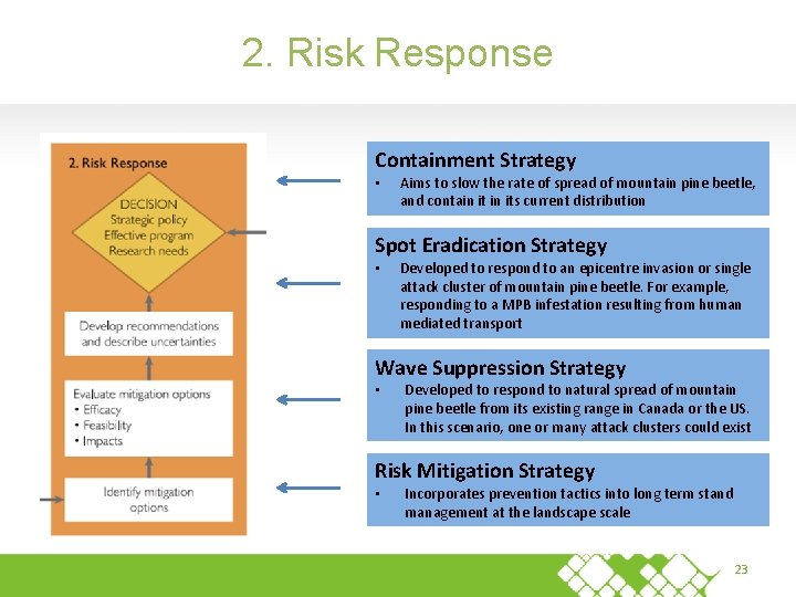2. Risk Response Containment Strategy • Aims to slow the rate of spread of