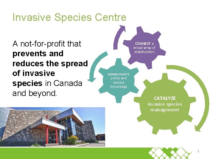 Invasive Species Centre A not-for-profit that prevents and reduces the spread of invasive species
