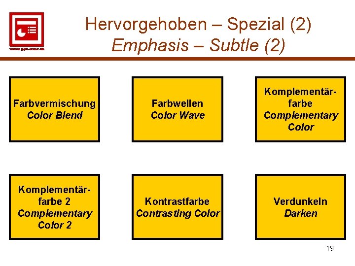 Hervorgehoben – Spezial (2) Emphasis – Subtle (2) Farbvermischung Color Blend Farbwellen Color Wave