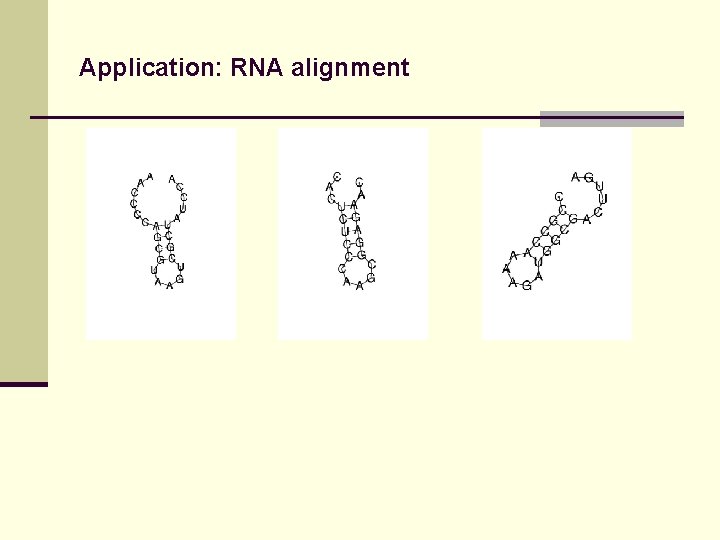 Application: RNA alignment 