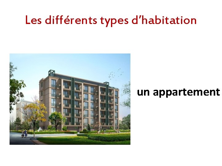 Les différents types d’habitation un appartement 