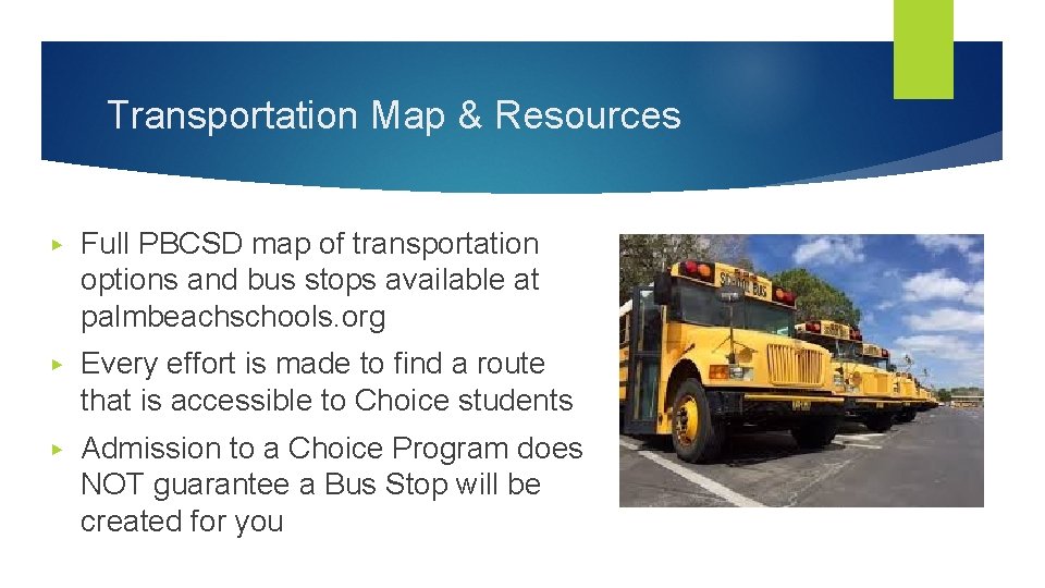 Transportation Map & Resources ▶ Full PBCSD map of transportation options and bus stops