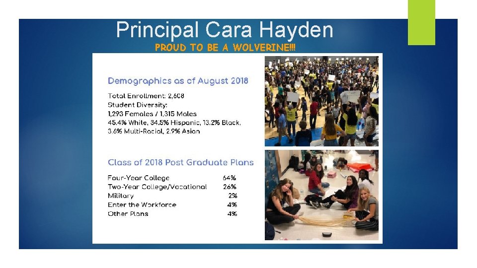 Principal Cara Hayden PROUD TO BE A WOLVERINE!!! 