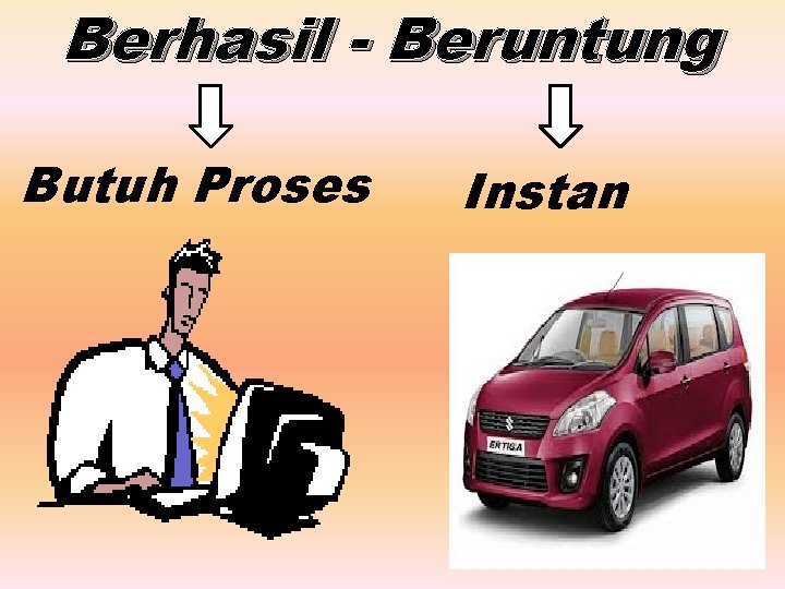 Berhasil - Beruntung Butuh Proses Instan 