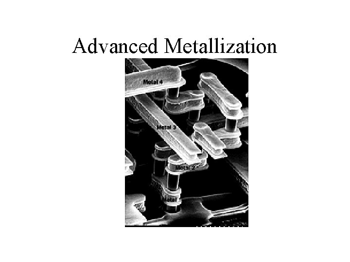Advanced Metallization Advanced Metallization