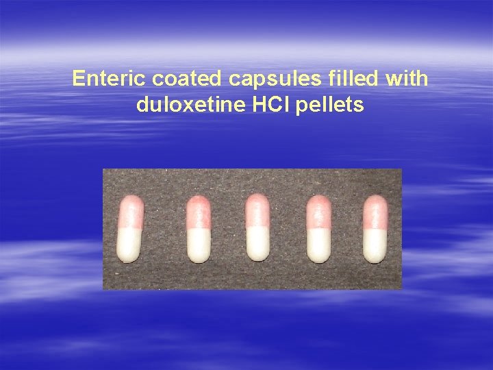 Enteric coated capsules filled with duloxetine HCl pellets 