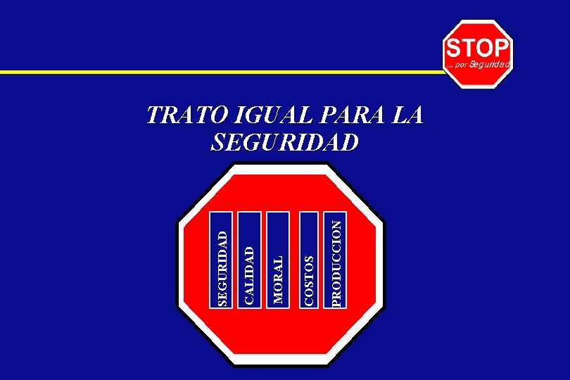 PRODUCCION COSTOS MORAL CALIDAD SEGURIDAD TRATO IGUAL PARA LA SEGURIDAD. . 