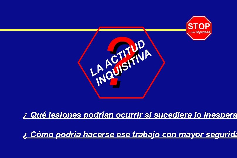 ¿ Qué lesiones podrían ocurrir si sucediera lo inespera ¿ Cómo podría hacerse ese