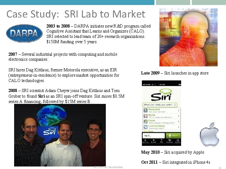 Case Study: SRI Lab to Market 2003 to 2008 – DARPA initiates new R&D